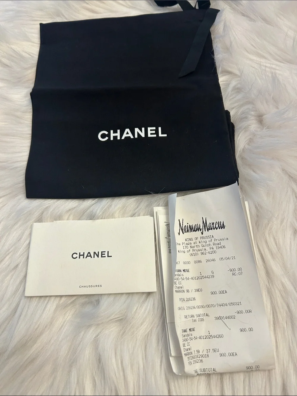CHANEL tan leather